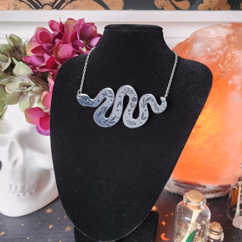 Celestial Serpent Necklace - Cursive Craft 