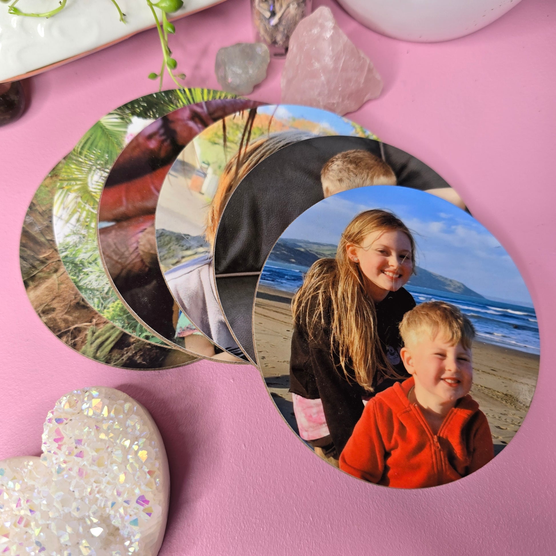 Personalized Photo Coasters - Cursive Craft 