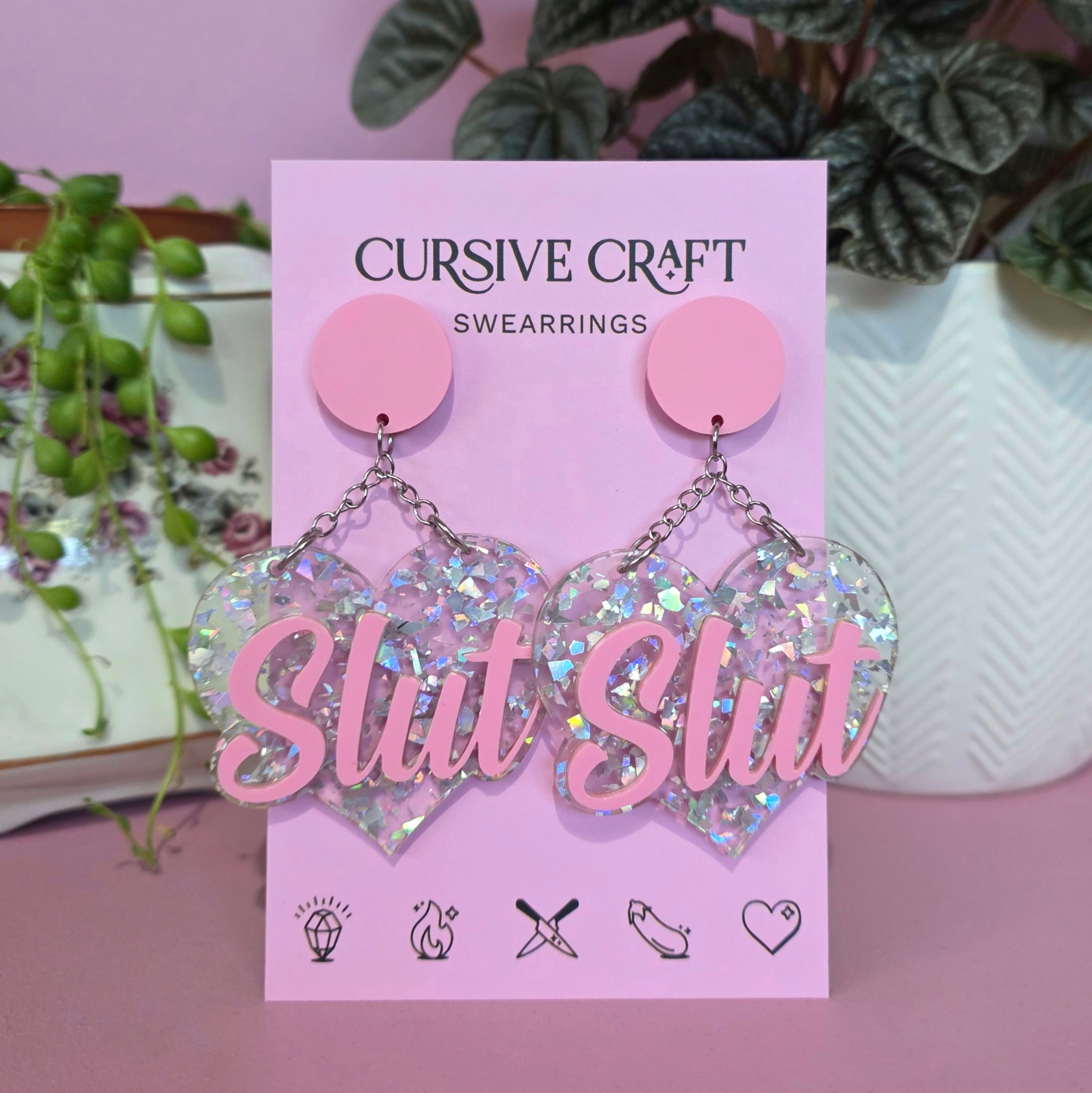 Slut Swearrings - Pink