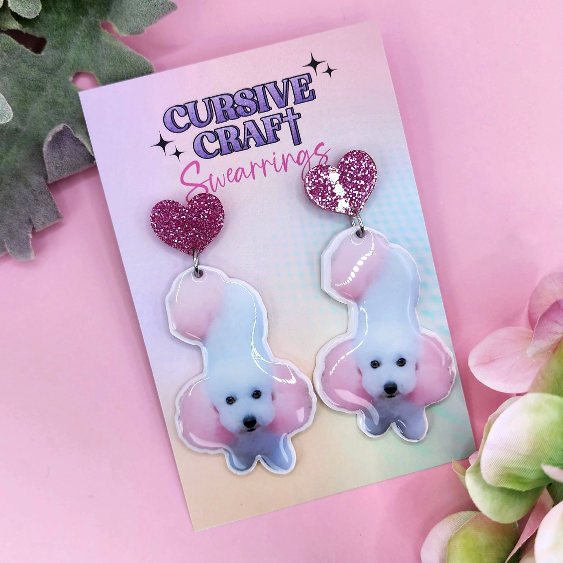 Custom Photo Earrings - Cursive Craft 